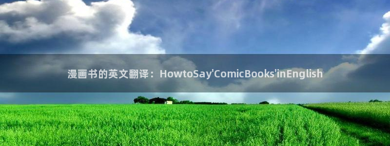 拷贝漫画源：漫画书的英文翻译：HowtoSay\'ComicBooks\'inEnglish